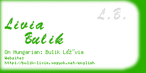 livia bulik business card